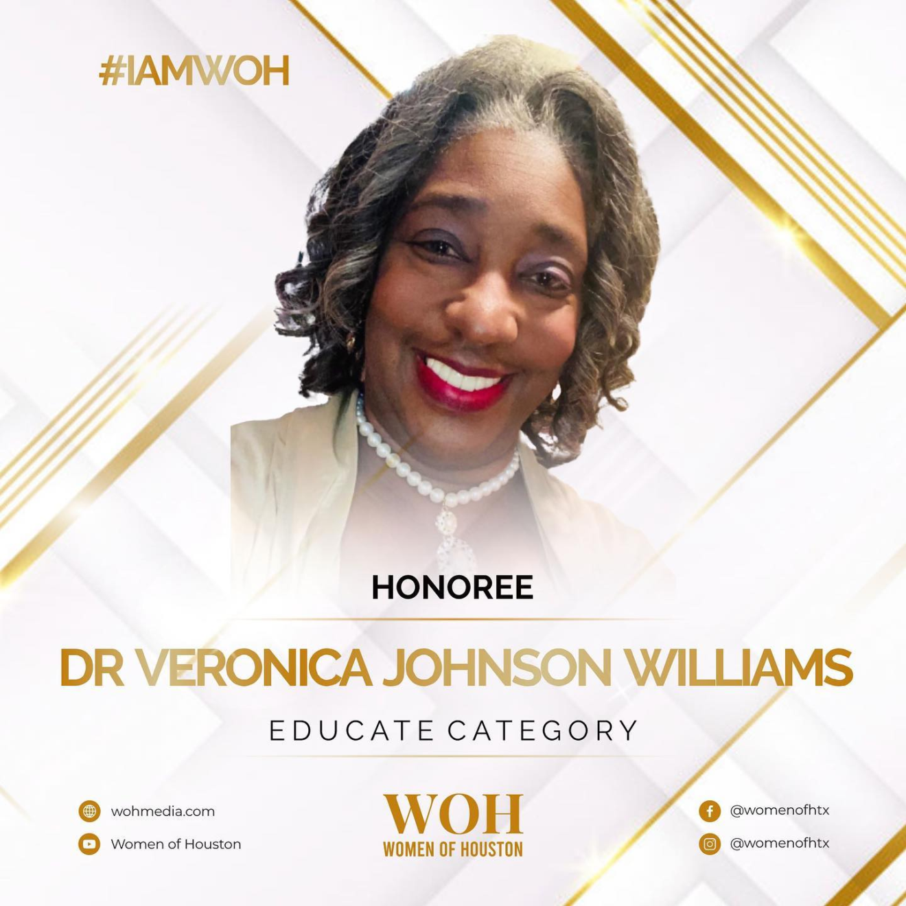Congratulations Dr Veronica Johnson Williams Hhbcuaa Executive Director Houston Hbcu Alumni 